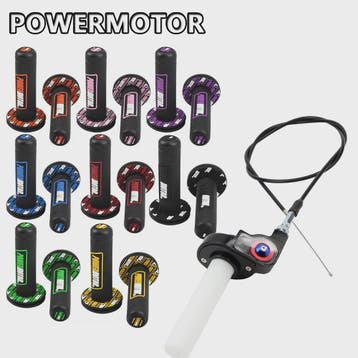 Universele Motor Gashendel Set met Kabel - 22mm Handvatten, Fietsen en Brommers, Verzenden, Nieuw