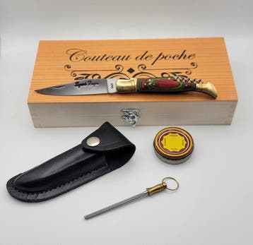 Laguiole Bougna - Tafelmessenset - Staal - Vouwmes cadeauset