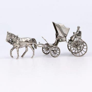 Argentor - Miniatuur Rijtuig - Beeldje - .835 zilver