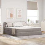 vidaXL Opbergbed met matras met matras Taupe 160 x 200 cm, Verzenden, Nieuw