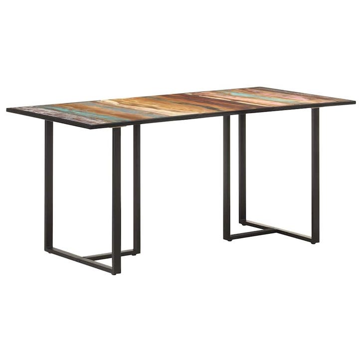 vidaXL Eettafel 160 cm massief gerecycled hout, Huis en Inrichting, Tafels | Eettafels, Nieuw, Verzenden