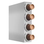 GGM Gastro | Vierdubbele bekerdispenser - RVS - Ø71-79mm |, Verzenden