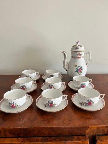 Herend - Koffie- en theeservies (18) - Porselein, Antiek en Kunst, Antiek | Meubels | Tafels