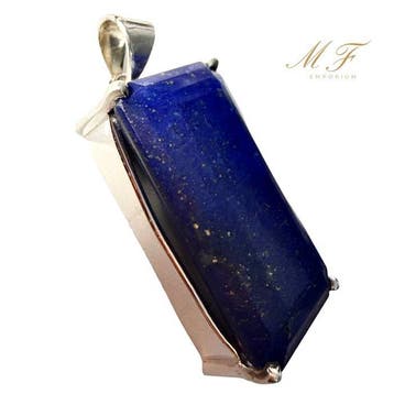 Uitzonderlijke hanger - Lapis lazuli en zilver 925 - schat