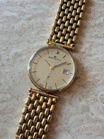 Helvetia - 14 carat - Quartz - Zonder minimumprijs - GH1002, Sieraden, Tassen en Uiterlijk, Horloges | Heren, Nieuw
