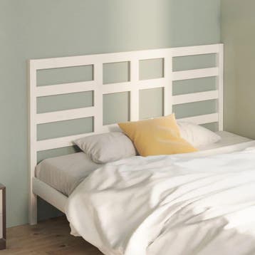 Bedframe hoofdbord massief wit | retourdeal 55% korting, Wit, Rustiek, Tweepersoons, Ophalen of Verzenden