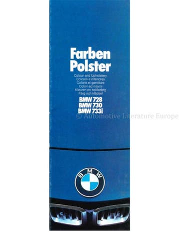 1977 BMW 7 SERIE KLEUREN EN BEKLEDING BROCHURE, Nieuw, BMW, Author