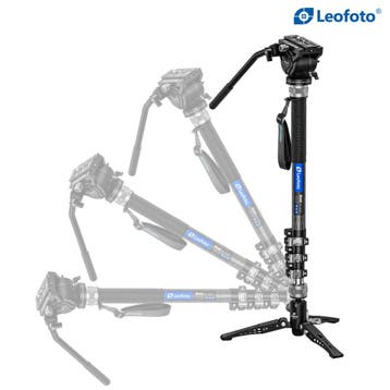 Leofoto MF-324C Carbon Statief + BV-10 Videokop + VD-04 Voet, Audio, Tv en Foto, Fotografie | Statieven en Balhoofden, Eenpoot