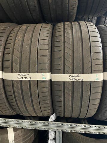 265-50-19 Michelin Zomerbanden 5mm Incl Montage 265 50 19, Gebruikt, 265 mm, Band(en), Terreinwagen