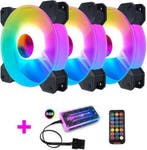 CoolMoon set van 3 RGB ventilatoren inclusief controller en, Nieuw