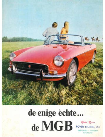 1971 MG MGB BROCHURE NEDERLANDS, Nieuw, Author
