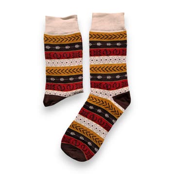 Afrikaanse sokken / Afro sokken - Mosterd Mud - Small, Kleding | Dames, Ophalen of Verzenden, Nieuw