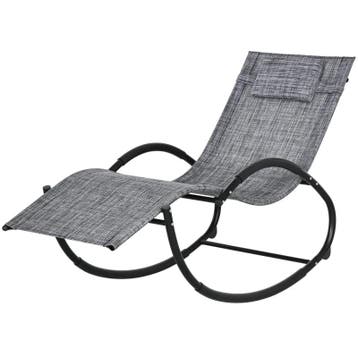 Schommelstoel Tuinstoel Ligstoel, Inclusief Hoofdsteun, 155, Tuin en Terras, Verzenden, Nieuw