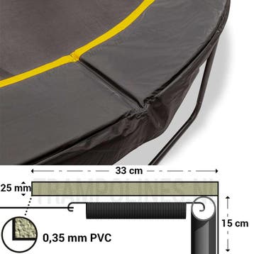 Trampoline Rand Magic Jump Black 244 cm, Ophalen of Verzenden, Nieuw
