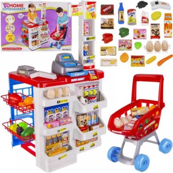 Ruhhy Toy Supermarket - Complete Speelset met Winkelwagen..., Ophalen of Verzenden, Nieuw