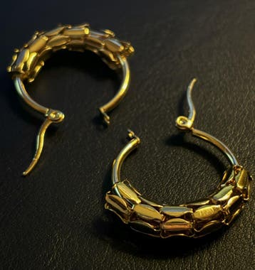 No-Fade Goud-Stijl Vintage Oorbellen in Chunky Design, Sieraden, Tassen en Uiterlijk, Oorbellen, Overige materialen, Hangers, Nieuw