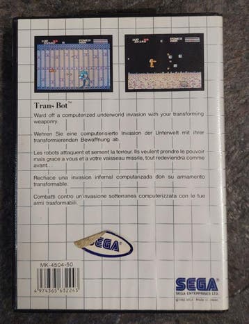 Transbot the sega cartridge (Sega tweedehands game), Ophalen of Verzenden, Zo goed als nieuw