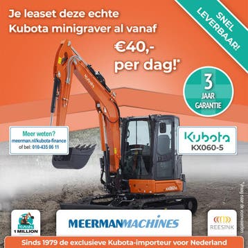 Kubota KX060-5 2026 (Al vanaf €68.250, snel leverbaar!), Ophalen of Verzenden, Graafmachine