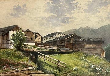 Francesco Gnecchi (1847-1919) - Paesaggio Montano