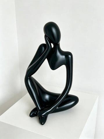 Unknown - Beeldje - Abstract seated figure - Hars