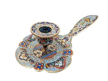 Magnifique Bougeoir cloisonné - Taperstick (kleine blaker