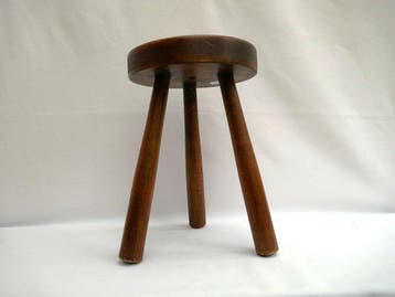 Kruk - Hout - Melkkrukje hout tafeltje