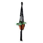Plantenhanger Punky Zwart - Katoen - Macramé -, Ophalen of Verzenden, Nieuw