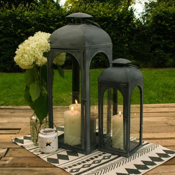 Capri Windlicht Antraciet Medium Decoratie Windlichten, Verzenden, Nieuw