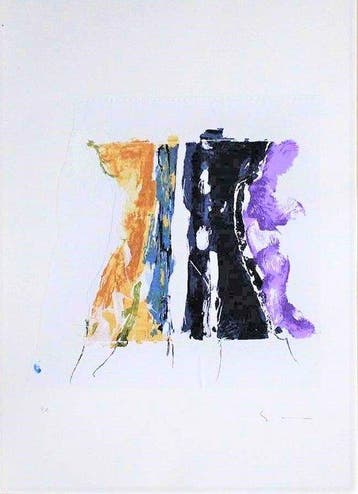 Mario Schifano (1934-1998) - Paesaggio anemico con viola
