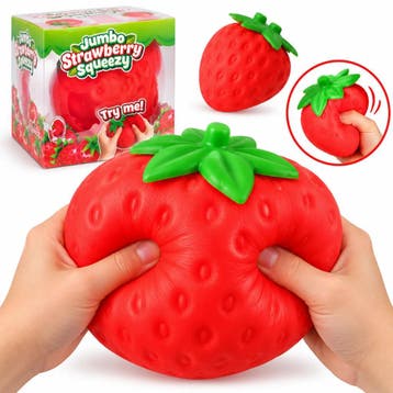 Squishy Mega aardbei 15 cm (NIEUW) !!!, Ophalen of Verzenden, Nieuw, Jongen of Meisje