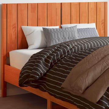 vidaXL Hoofdbord 135 cm massief grenenhout wasbruin, Verzenden, Nieuw, Bruin, Hout