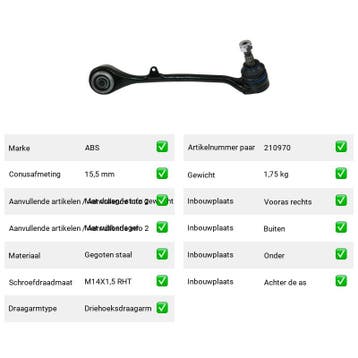 Draagarm BMW X3 xDrive 20 d (E83) Van 2008-09 tot 2010-08 -, Verzenden, Nieuw, BMW