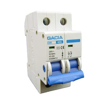 Gacia Hoofdschakelaar 40A 2P - DH-240, Nieuw