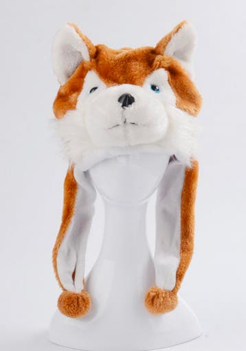 KIMU® Muts Flappen Bruine Husky Laplander met Oortjes Wolf H, Ophalen of Verzenden, Nieuw