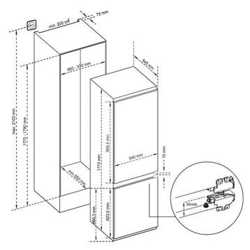 Inventum IKV1786D Koel-vriescombinatie - 251 Liter, Verzenden, Nieuw