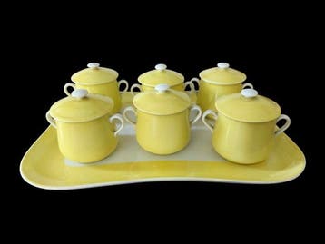 Alfred Lanternier & Cie. Limoges France - Dessertservies (7), Antiek en Kunst