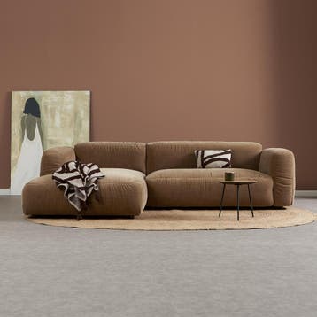 *WOONWINKEL* Beige Hoekbank Met Chaise Longue Links, Verzenden, Nieuw