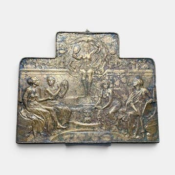Zeldzame bronzen jubileumplaat (1900) door August Vogel -