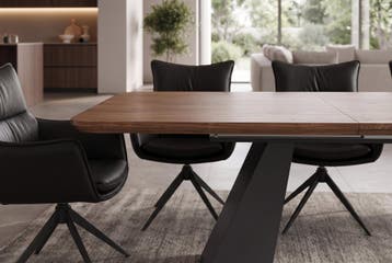 Eettafel PRESTIGE 180-240cm uitschuifbaar walnoot fineer, Ophalen of Verzenden, Nieuw