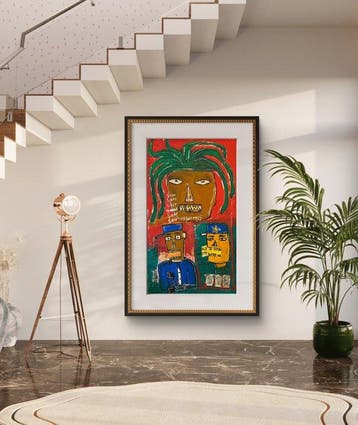Malo - He Snapped - like basquiat, Antiek en Kunst, Kunst | Schilderijen | Modern