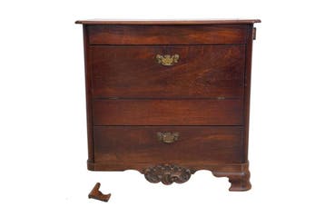 Antieke mahonie commode – Biedermeier ladenkast met gesneden, Ophalen of Verzenden, Nieuw
