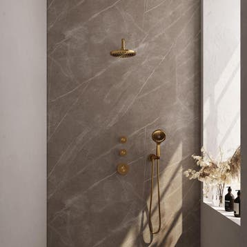 Brauer Gold Carving Thermostatische Regendoucheset Inbouw -, Ophalen of Verzenden, Nieuw
