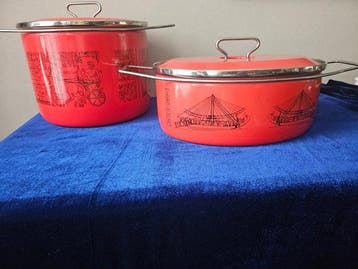 Kookpan - SILTAL - 2 Zware Unieke Vintage Kookpotten