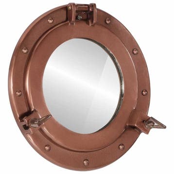 vidaXL Wandspiegel patrijspoort Ø30 cm aluminium en glas, Verzenden, Nieuw