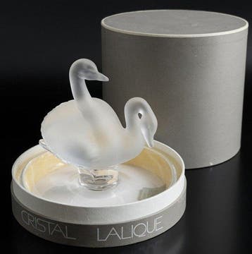 Lalique - Sieradendoos - zwaan - Kristal - Baguier cygne, Nieuw