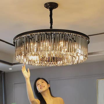Luxe Kristallen Plafondlamp - Nordic Design LED Kroonluchter, Verzenden, Nieuw