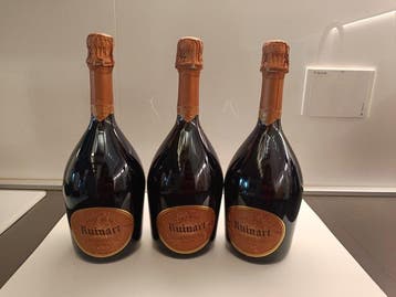 Ruinart, Brut Rosé - Champagne - 3 Fles (0,75 liter), Verzamelen, Nieuw