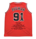 NBA - Dennis Rodman - Autograph - Record Statistieken - Rode, Nieuw