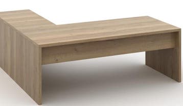 Directiebureau Halifax eiken 210x210cm met ladeblok, Ophalen of Verzenden, Nieuw