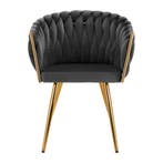 Luxe stoel met velvet – Absolute eyecatcher voor elke kamer, Huis en Inrichting, Verzenden, Nieuw, Grijs, Eén